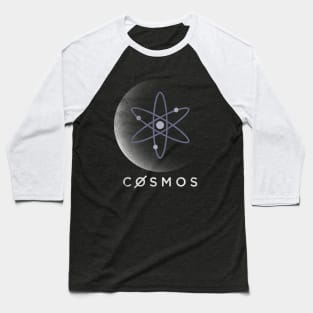 Vintage Cosmos ATOM Coin To The Moon Crypto Token Cryptocurrency Blockchain Wallet Birthday Gift For Men Women Kids Baseball T-Shirt